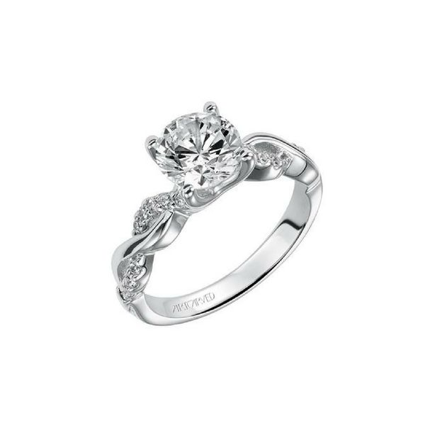 Frederic Sage Diamond Solitaire Engagement Ring .17ctw 14K White Gold Confer’s Jewelers Bellefonte, PA