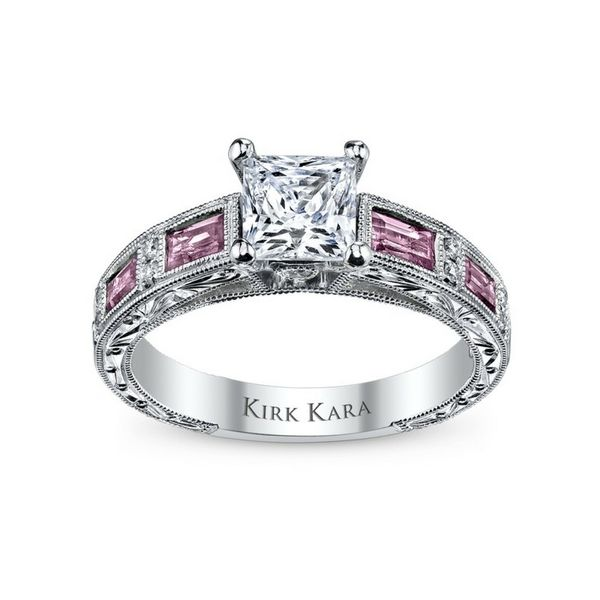 18k white gold Kirk Kara designer setting