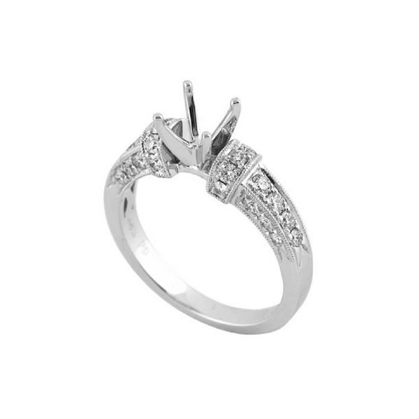 18K & Platinum Diamond Semi-Mount Engagement Ring Confer’s Jewelers Bellefonte, PA