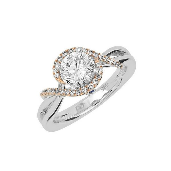 14K Eternal Flame Diamond & Lab Grown Sapphire Semi-Mount Confer’s Jewelers Bellefonte, PA