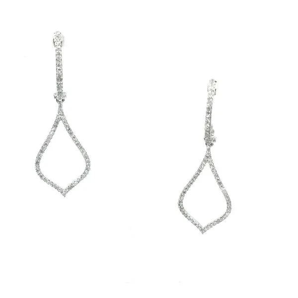 Teardrop Dangle Diamond Earrings .40ctw 18K White Gold Confer’s Jewelers Bellefonte, PA