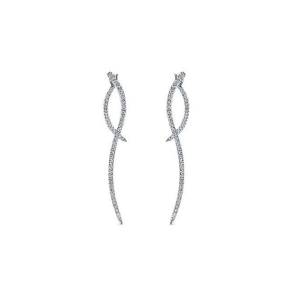 Gabriel NY .52 CTW Diamond Dangle Earrings 14K White Gold Confer’s Jewelers Bellefonte, PA