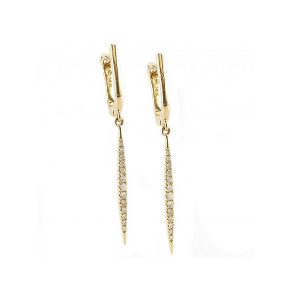 .20 CTW Diamond Dangle Earrings 14K Yellow Gold Confer’s Jewelers Bellefonte, PA