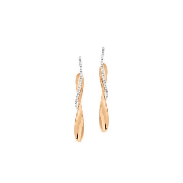 .21 CTW Lab Grown Diamond Dangle Earrings 14K Rose & White Gold Confer’s Jewelers Bellefonte, PA
