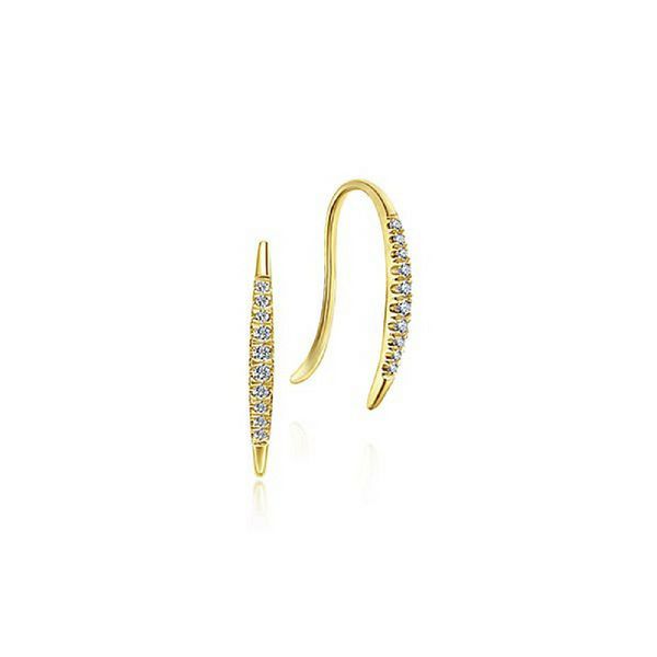 Gabriel NY .10 CTW Diamond Ear Climber Earrings 14K Yellow Gold Confer’s Jewelers Bellefonte, PA