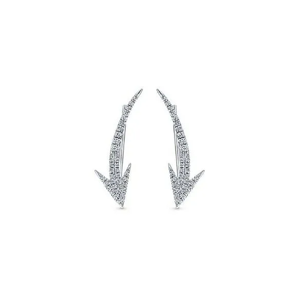 Gabriel NY .27 CTW Diamond Ear Climber Earrings 14K White Gold Confer’s Jewelers Bellefonte, PA