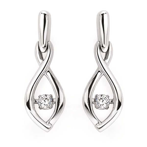 Sterling Silver Dangling Infinity Dancing Diamond Earrings Confer’s Jewelers Bellefonte, PA