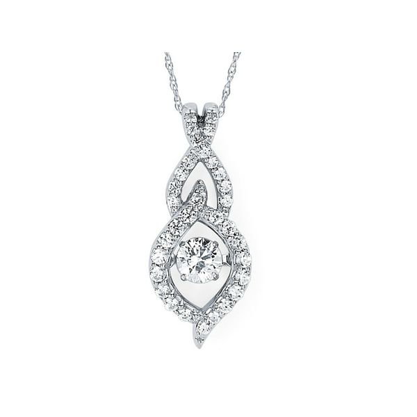 Dancing Diamond Pendant .51ctw 14K  White Gold Confer’s Jewelers Bellefonte, PA