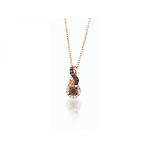 Levian White & Chocolate Diamond Pendant .25ctw 14K Rose Gold Confer’s Jewelers Bellefonte, PA