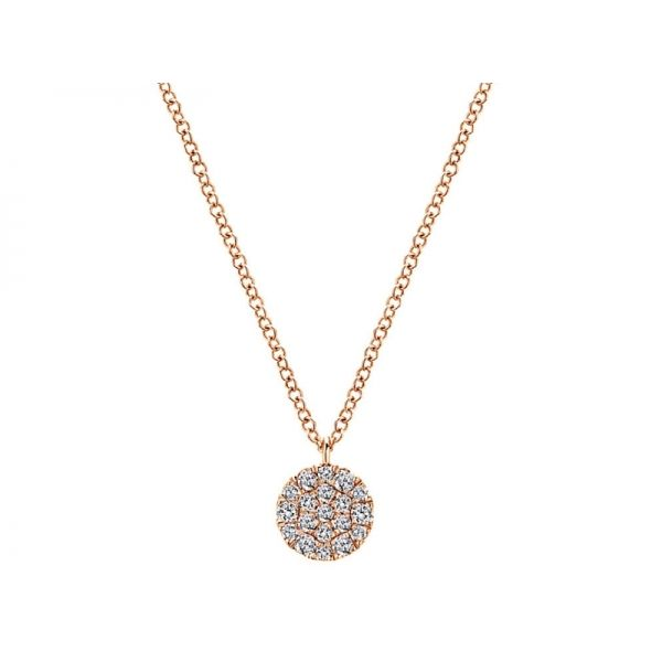 14k Rose Gold Diamond Cluster Necklace Confer’s Jewelers Bellefonte, PA