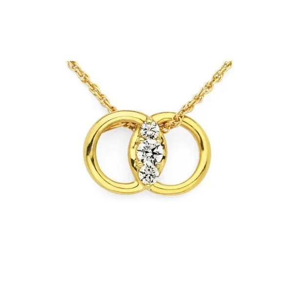 14 Karat Yellow Gold 0.25CTW Diamond Marriage Symbol Pendant Confer’s Jewelers Bellefonte, PA