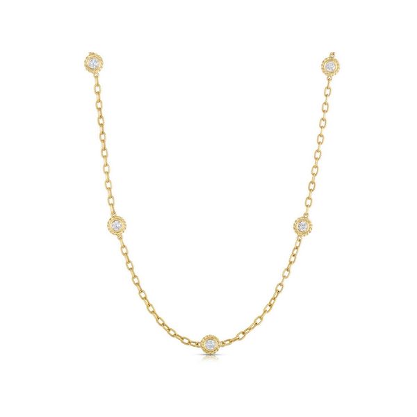 14k Yellow Gold Diamond Station Necklace Confer’s Jewelers Bellefonte, PA