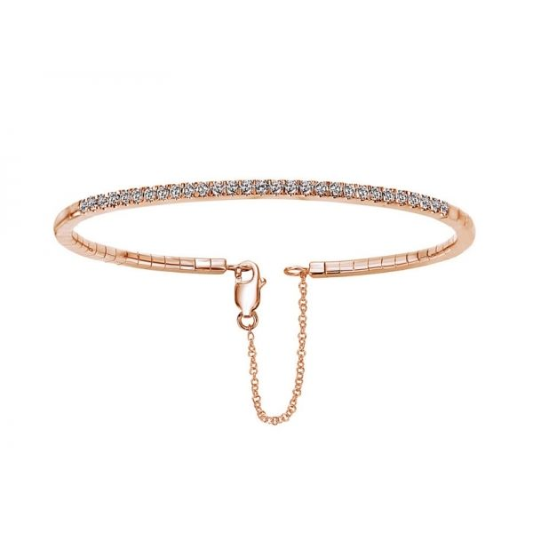 Gabriel NY 14k Rose Gold  .52ctw Diamond Flexible Bangle Bracelet Confer’s Jewelers Bellefonte, PA