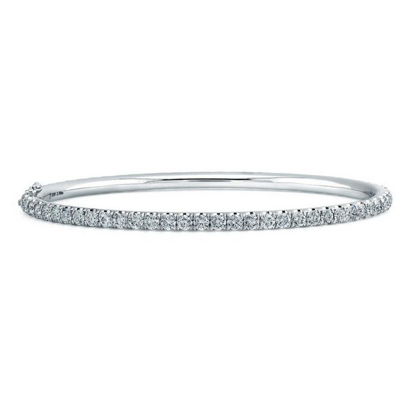 14k White Gold 1.75ctw Diamond Hinged Bangle Bracelet Confer’s Jewelers Bellefonte, PA