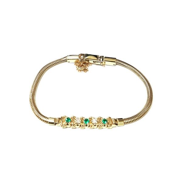 14K Gold Diamond & Emerald Add-A-Link Bracelet Confer’s Jewelers Bellefonte, PA