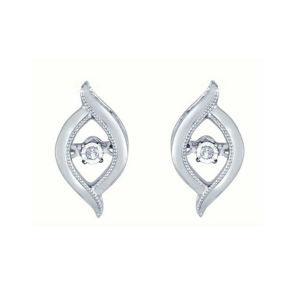 Sterling Silver .02ctw Dancing Diamond Marquise Shaped Earrings Confer’s Jewelers Bellefonte, PA