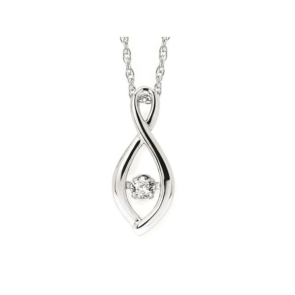 Sterling Silver .08ctw Dancing Diamond Pendant Confer’s Jewelers Bellefonte, PA