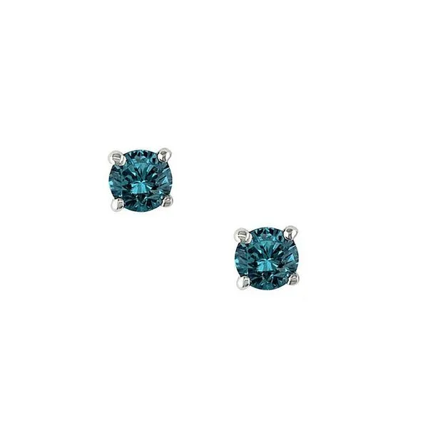 14K White Gold 1.80ctw Blue Diamond Stud Earrings Confer’s Jewelers Bellefonte, PA