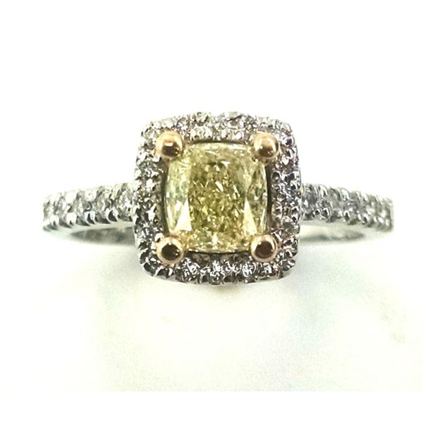 14K White Gold Princess Cut Yellow Diamond Ring Confer’s Jewelers Bellefonte, PA