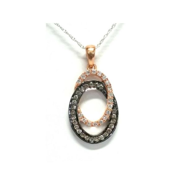 10K Gold Mocha & White Diamond Ovals Pendant Confer’s Jewelers Bellefonte, PA