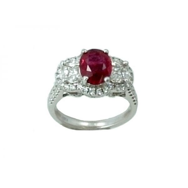 Ruby & Diamond Platinum Ring Confer’s Jewelers Bellefonte, PA