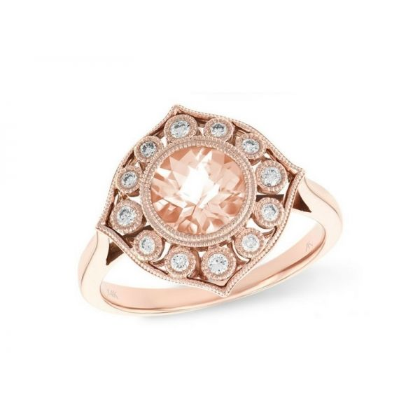 14K Rose Gold Morganite & Diamond Ring Confer’s Jewelers Bellefonte, PA