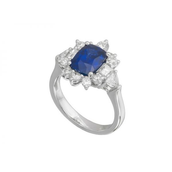 Platinum Blue Sapphire & Diamond Ring Confer’s Jewelers Bellefonte, PA