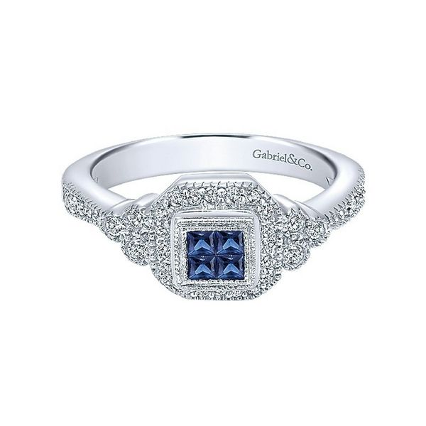 Gabriel NY 14K Blue Sappire & Diamond Ring Confer’s Jewelers Bellefonte, PA
