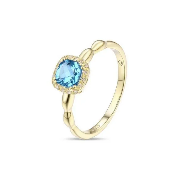 14K Gold BlueTopaz & Diamond Ring Confer’s Jewelers Bellefonte, PA