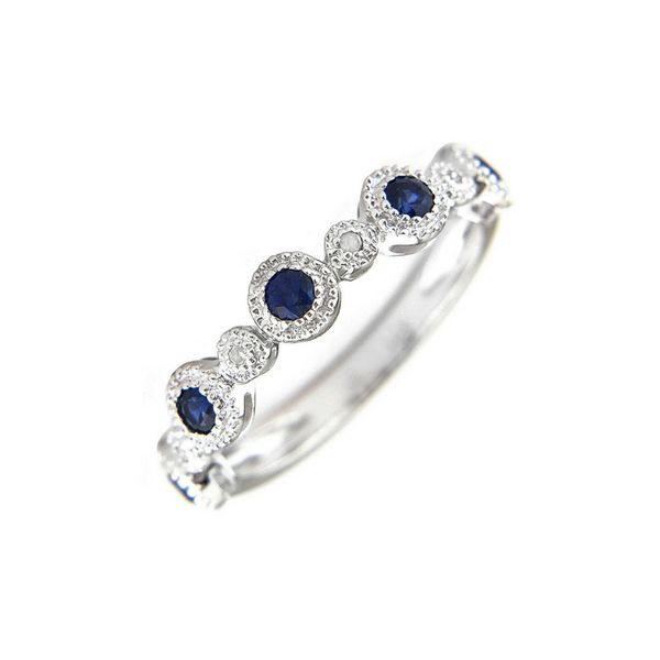 14K Gold Blue Sapphire & Diamond Band Ring Confer’s Jewelers Bellefonte, PA