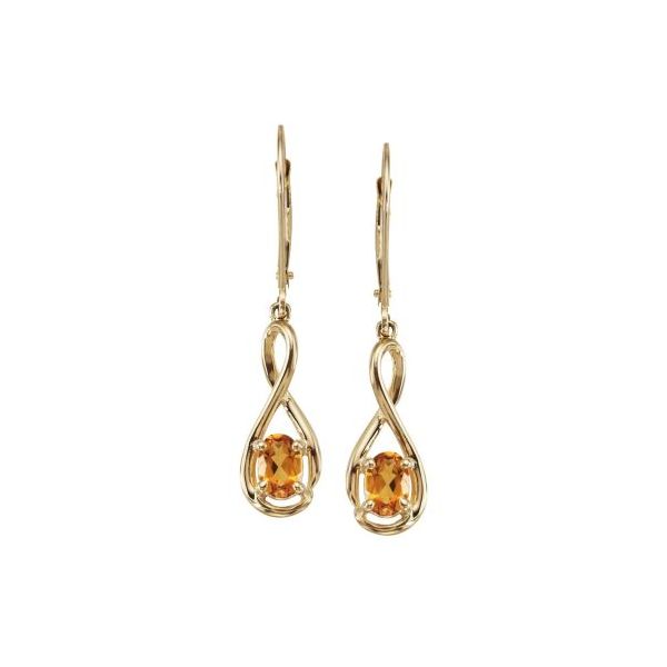 14K Yellow Gold Citrine Dangle Earrings Confer’s Jewelers Bellefonte, PA