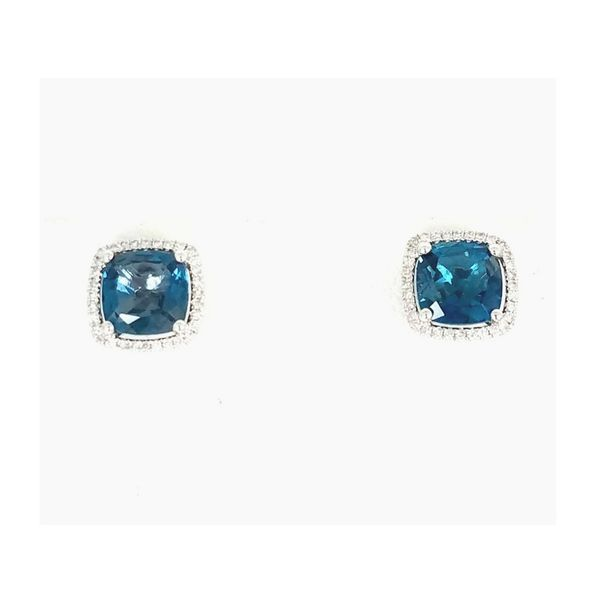 14K Blue Topaz & Diamond Earrings Confer’s Jewelers Bellefonte, PA