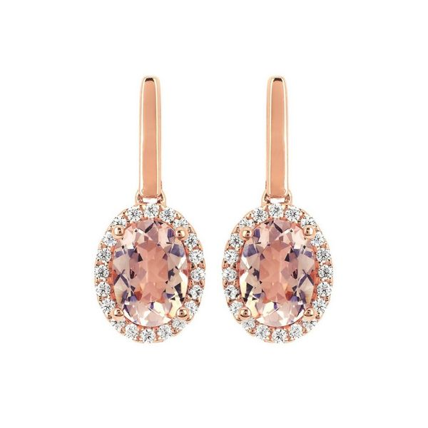 14K Rose Gold Morganite & Diamond Earrings Confer’s Jewelers Bellefonte, PA