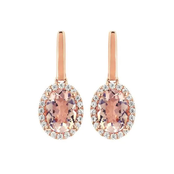 14K Rose Gold Morganite & Diamond Earrings Confer’s Jewelers Bellefonte, PA