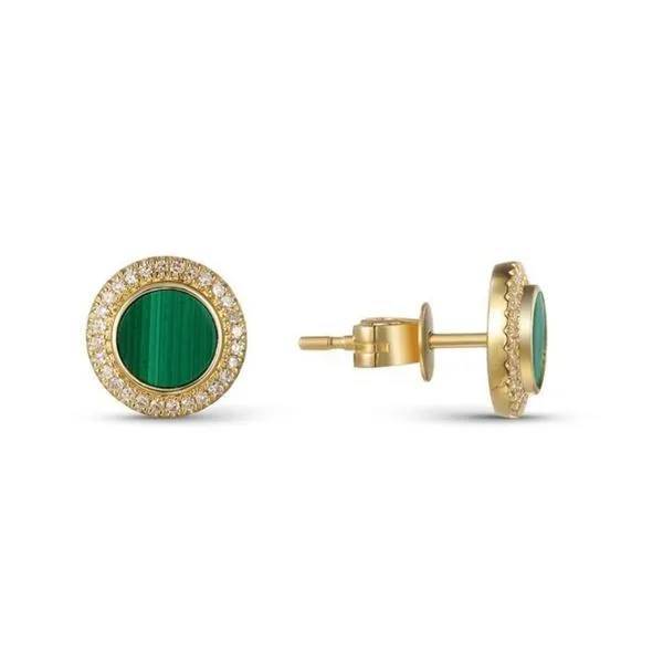 Malachite and Diamond Stud Earrings Confer’s Jewelers Bellefonte, PA