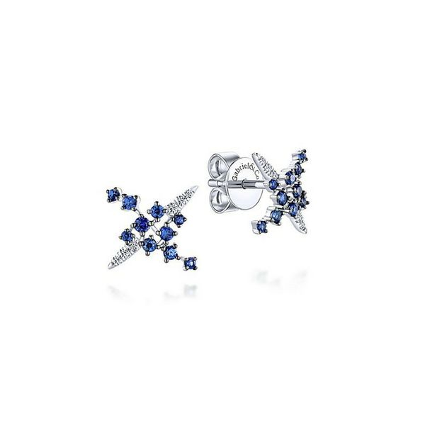 14K Gold Blue Sapphire & Diamond Earrings Confer’s Jewelers Bellefonte, PA