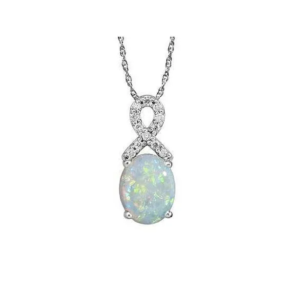 14K Opal & Diamond Pendant Confer’s Jewelers Bellefonte, PA