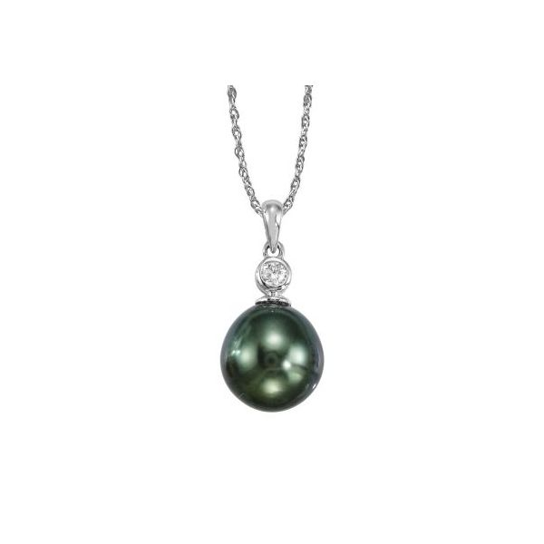 14K Tahitian Pearl & Diamond Pendant Confer’s Jewelers Bellefonte, PA