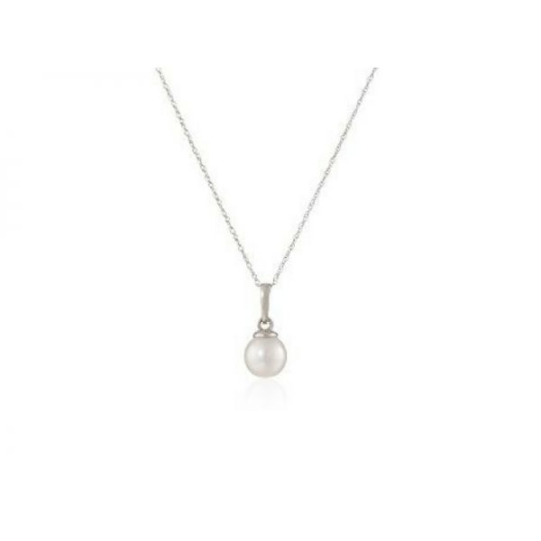 14k White Gold 7mm Pearl Pendant Confer’s Jewelers Bellefonte, PA