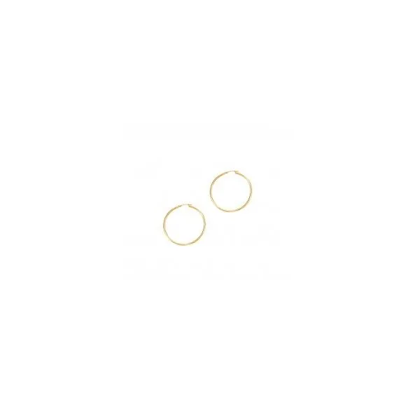 14k yellow gold thin tube hoop earrings