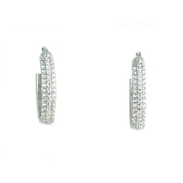 14k Cubic Zirconia Hoop Earrings Confer’s Jewelers Bellefonte, PA
