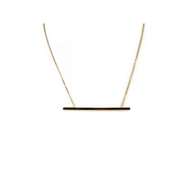 14k Rose Gold Adjustable Bar Necklace Confer’s Jewelers Bellefonte, PA