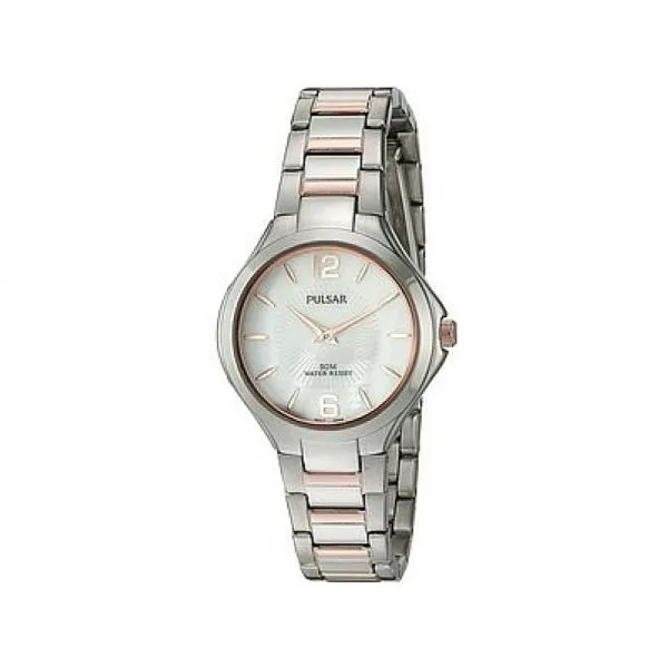 Ladies two tone rose and white Pulsar watch