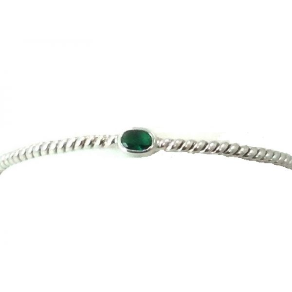 Sterling Silver Created Emerald Bangle Bracelet Confer’s Jewelers Bellefonte, PA