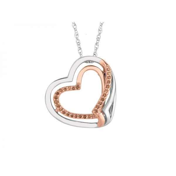 Sterling Silver Cappucino Diamond Heart Pendant Confer’s Jewelers Bellefonte, PA