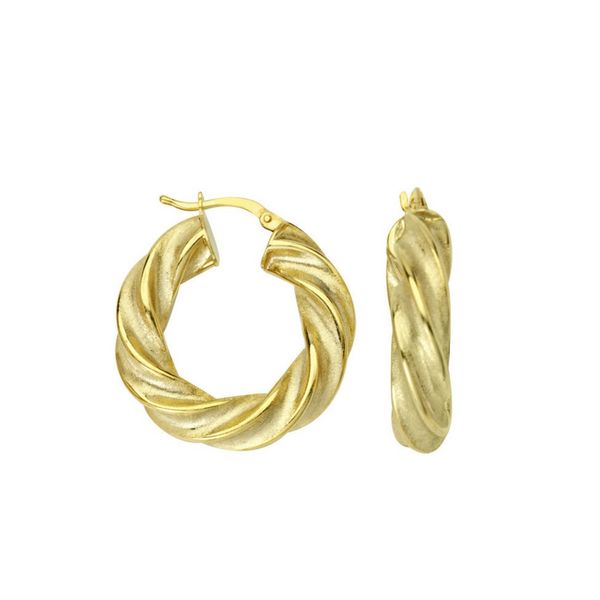 Gold Tone Twisted Hoop Earrings Confer’s Jewelers Bellefonte, PA