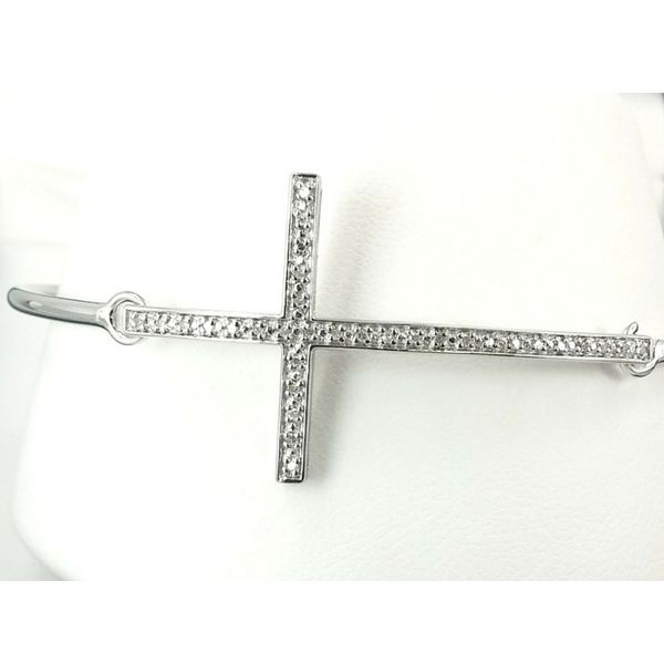 Sterling Silver Diamond Cross Bangle Confer’s Jewelers Bellefonte, PA