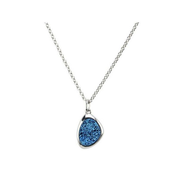 Sterling Silver Blue Druzy Necklace Confer’s Jewelers Bellefonte, PA