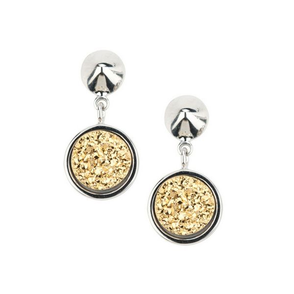 Sterling Silver Golden Drusy Earrings Confer’s Jewelers Bellefonte, PA