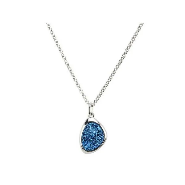 Blue Drusy Pendant Sterling Silver Confer’s Jewelers Bellefonte, PA